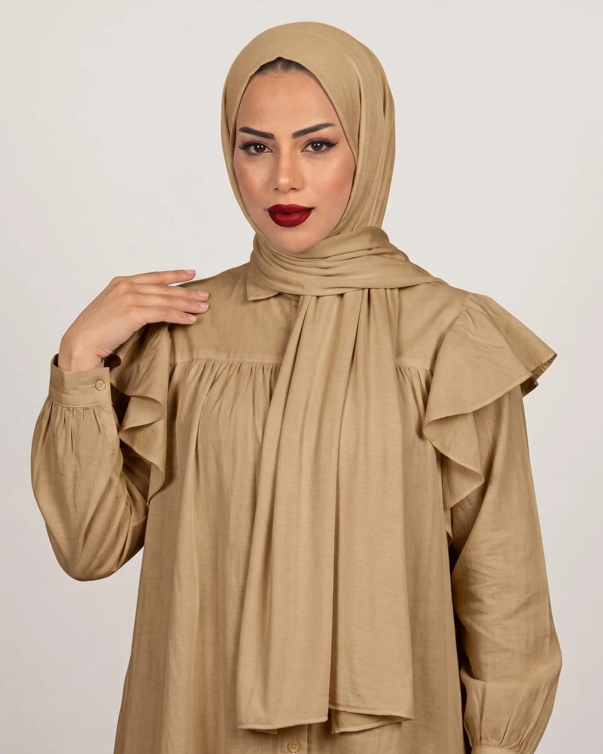 Hijab d'été Sable Doré — voile aux nuances estivales